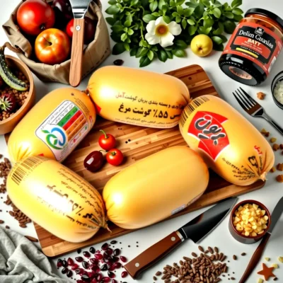 سوسیس 55% گوشت مرغ